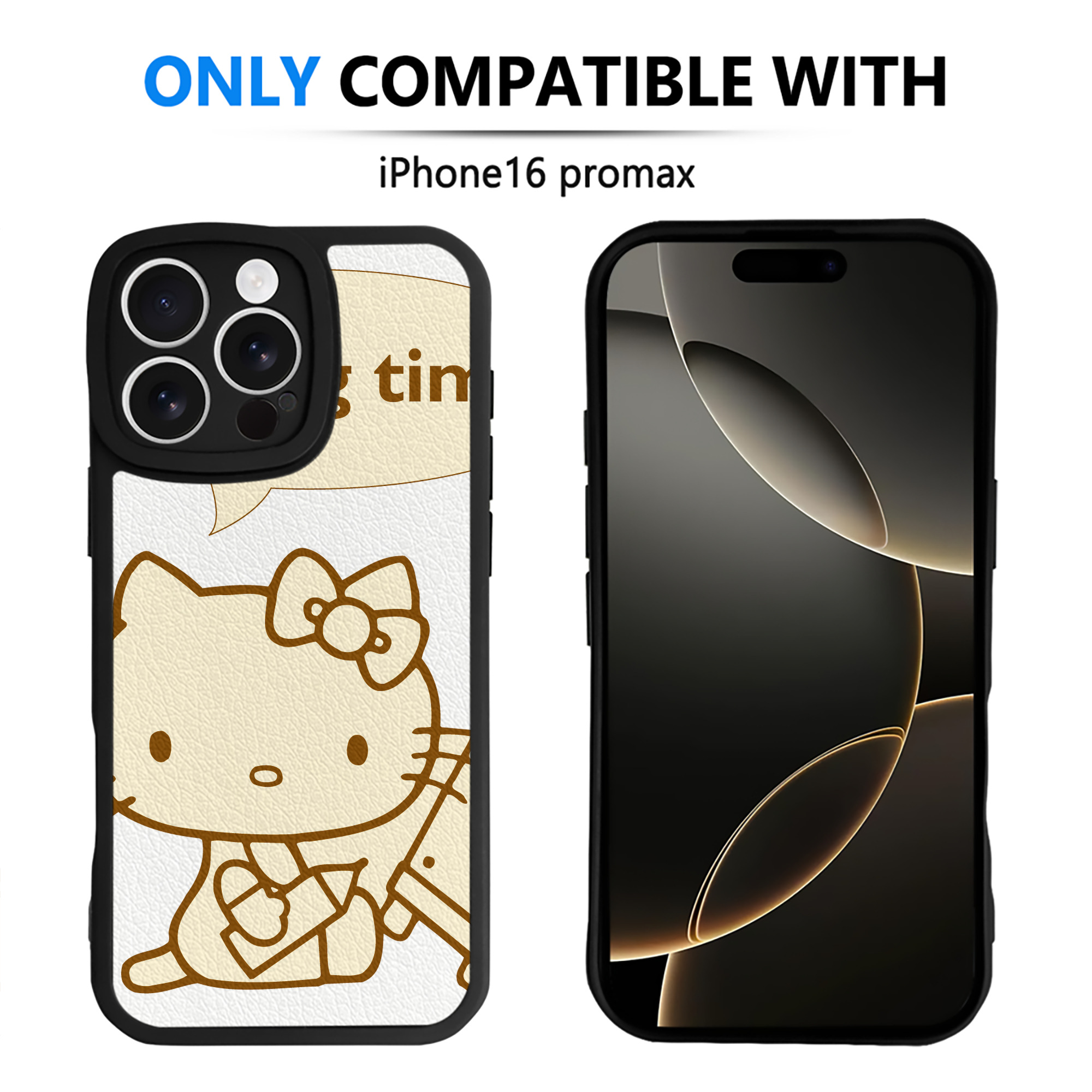 （画像用） Hello Kitty ハローキティ 【iPhone 16シリーズ対応】シリコンスマホケース（レザー調） 材質：シリコン